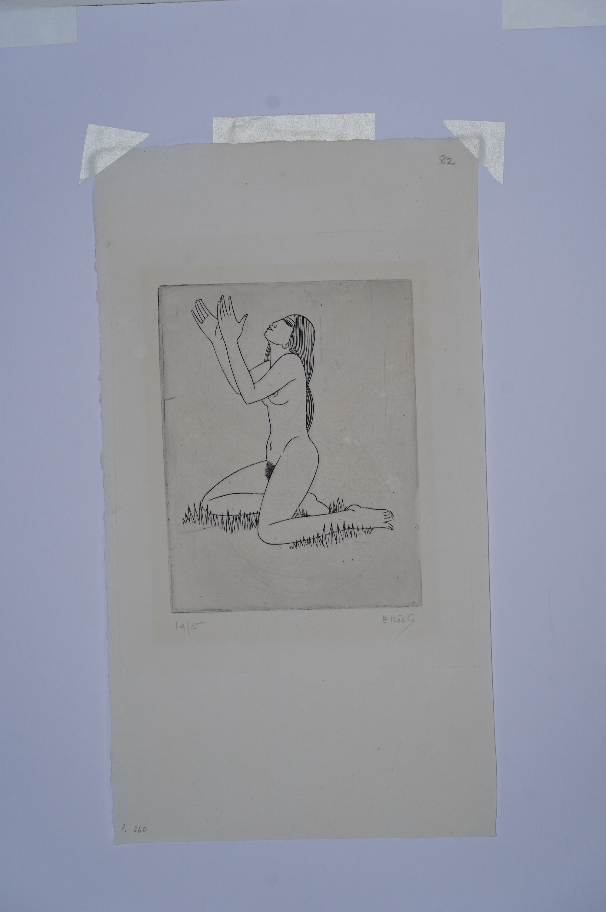 Eric Gill (English, 1882-1940), Earth Waiting,1926 Procreant Hymn (P360), engraving on copper, 11 x 8.5cm